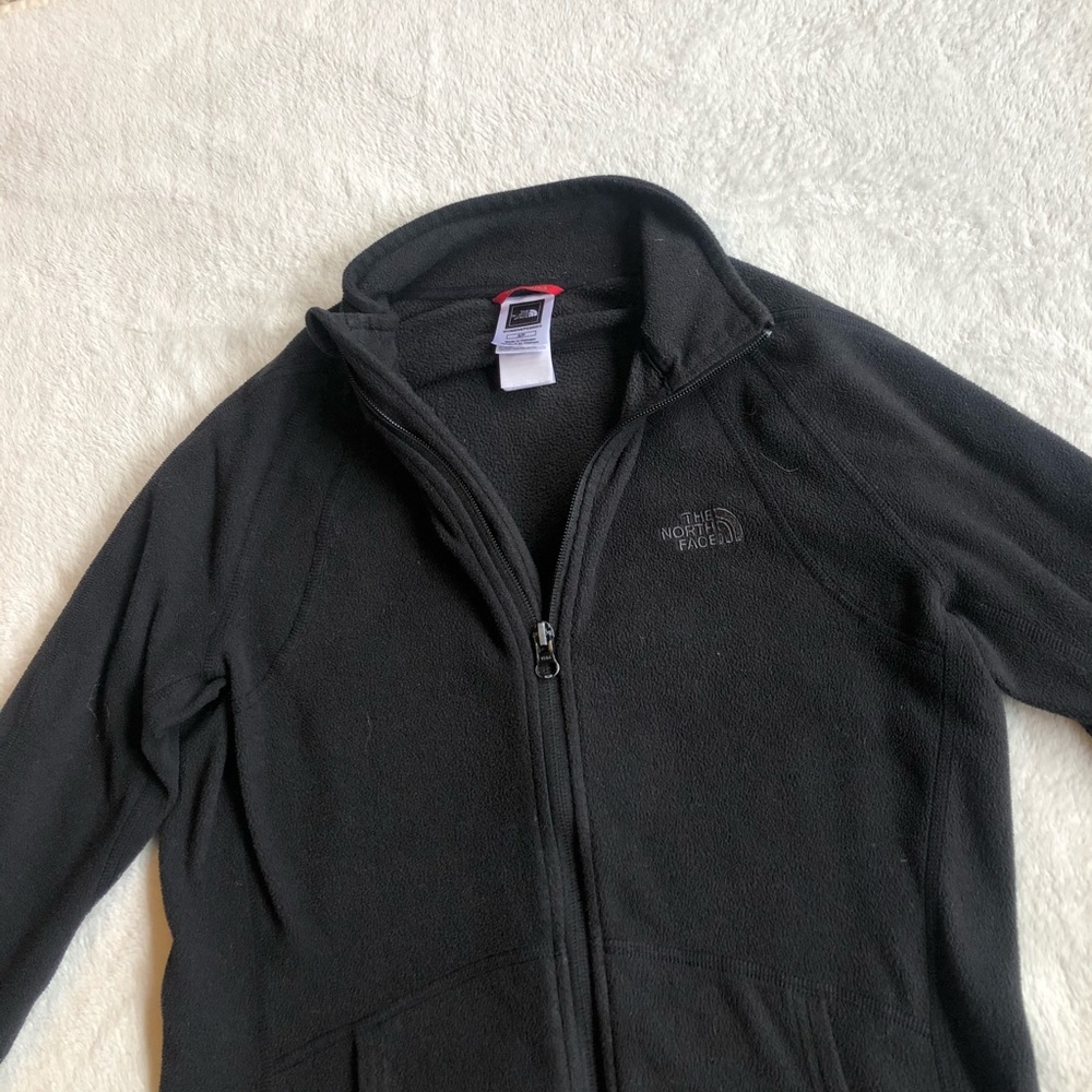 North face black zip up jacket